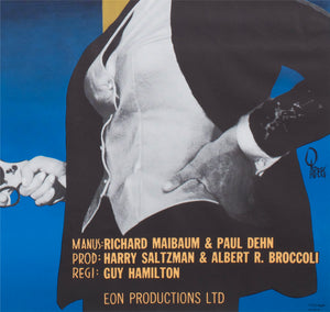 Goldfinger R1967 Swedish 1 Sheet Film Poster Gosta Aberg - detail