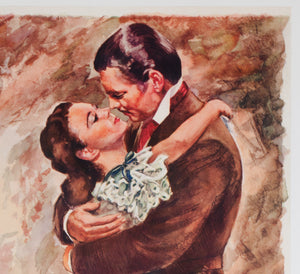 Gone with the Wind 1949 Belgian Film Poster - detail