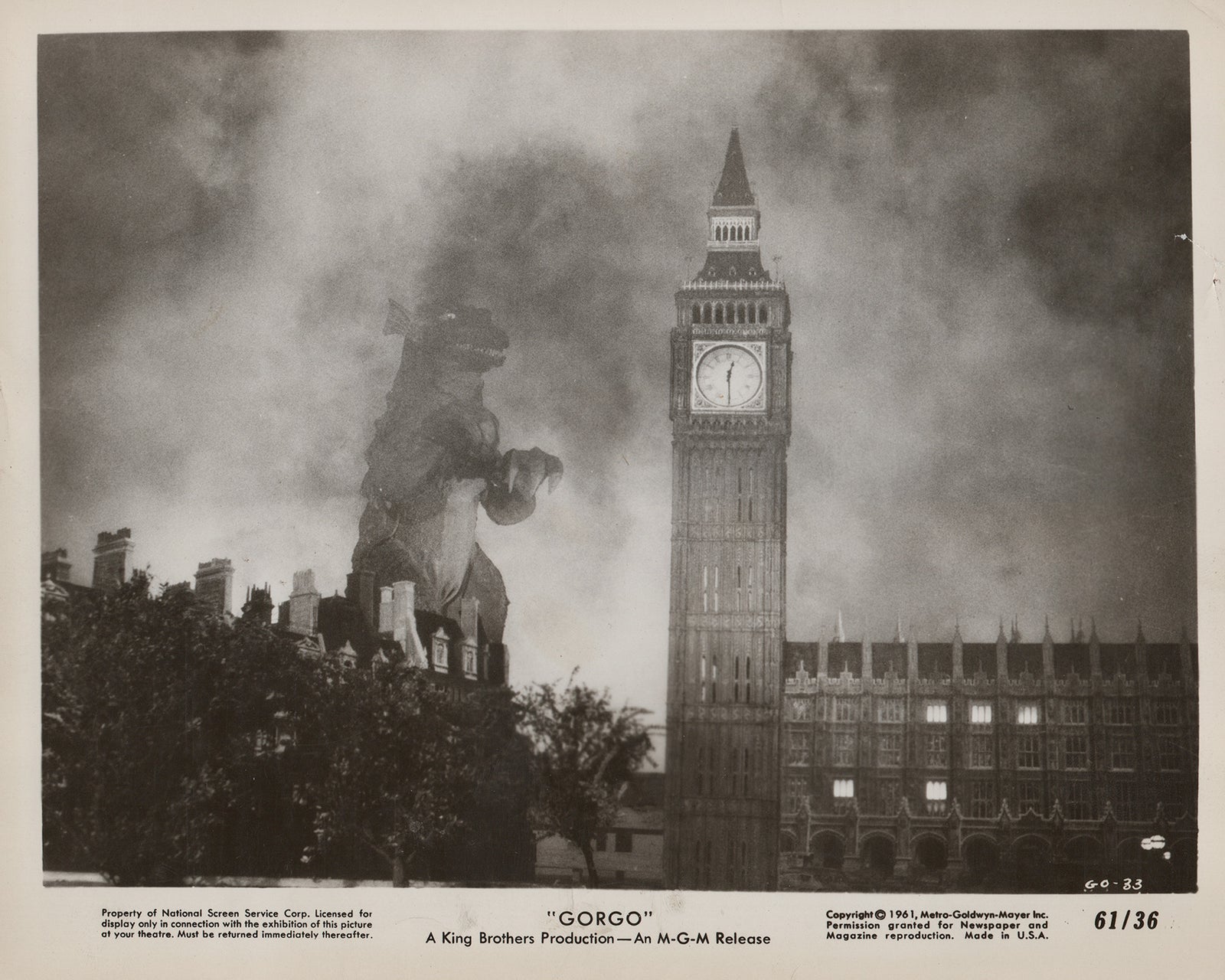 Gorgo 1961 Film Movie Lobby Card Framed