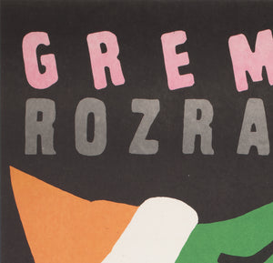 Gremlins Gremliny Rozrabiaja 1985 Polish B1 Film Movie Poster, Jan Mlodozeniec - detail