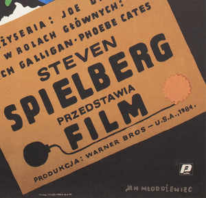 Gremlins Gremliny Rozrabiaja 1985 Polish B1 Film Movie Poster, Jan Mlodozeniec - detail