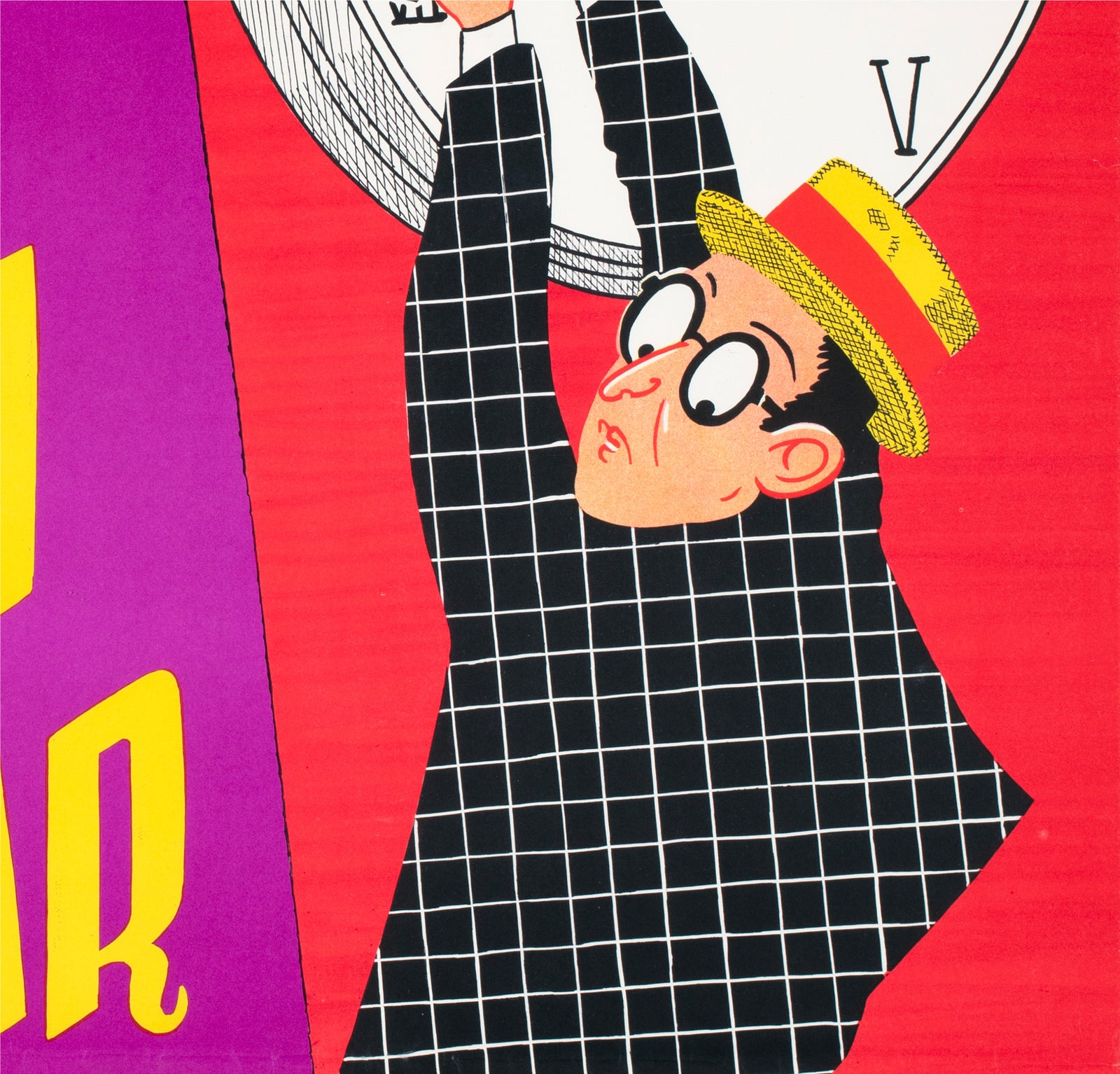 Harold Lloyd's World of Comedy 1962 Swedish Film Poster Göte Näslund - detail