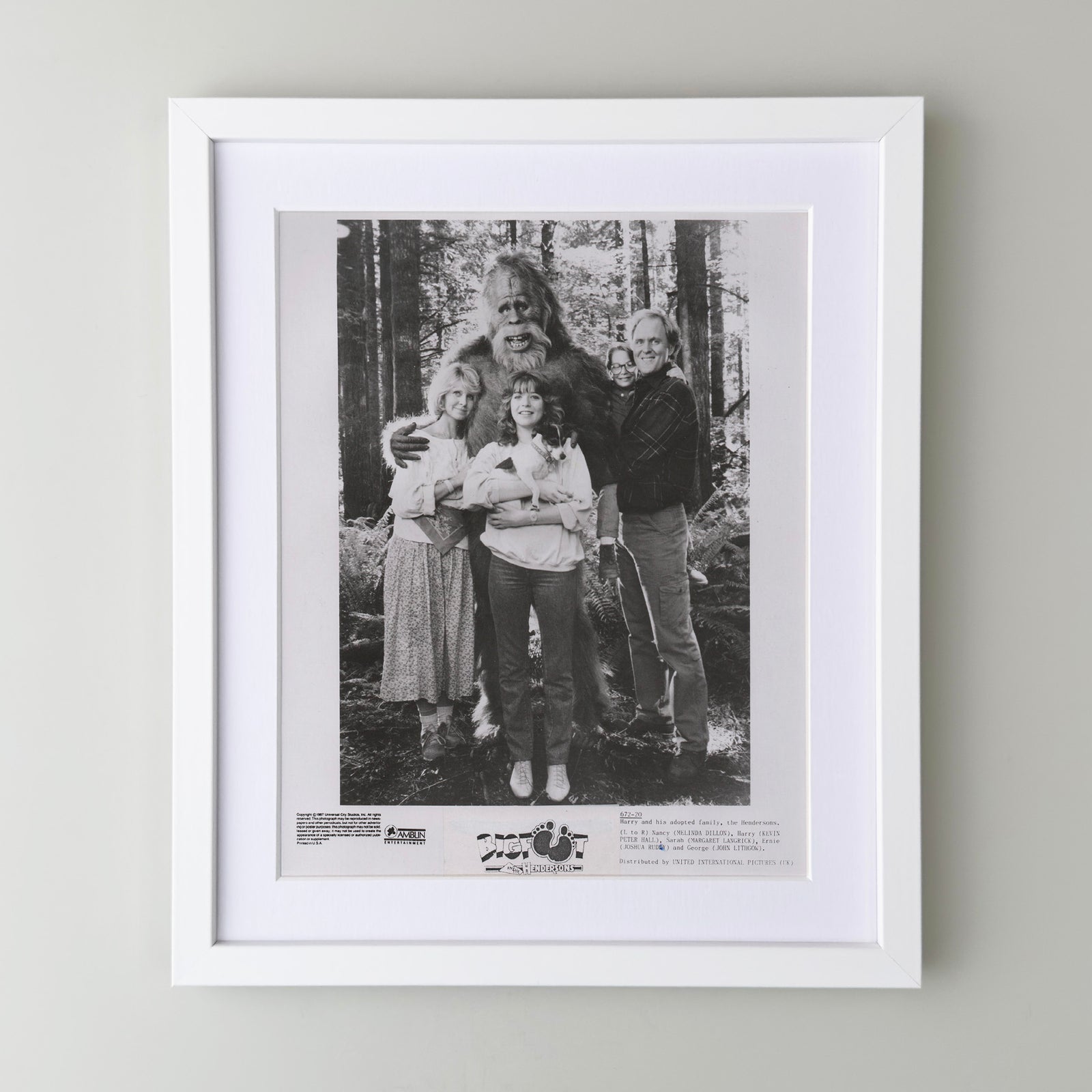 Harry and the Hendersons 1987 Film Movie Press Publicity Still Framed