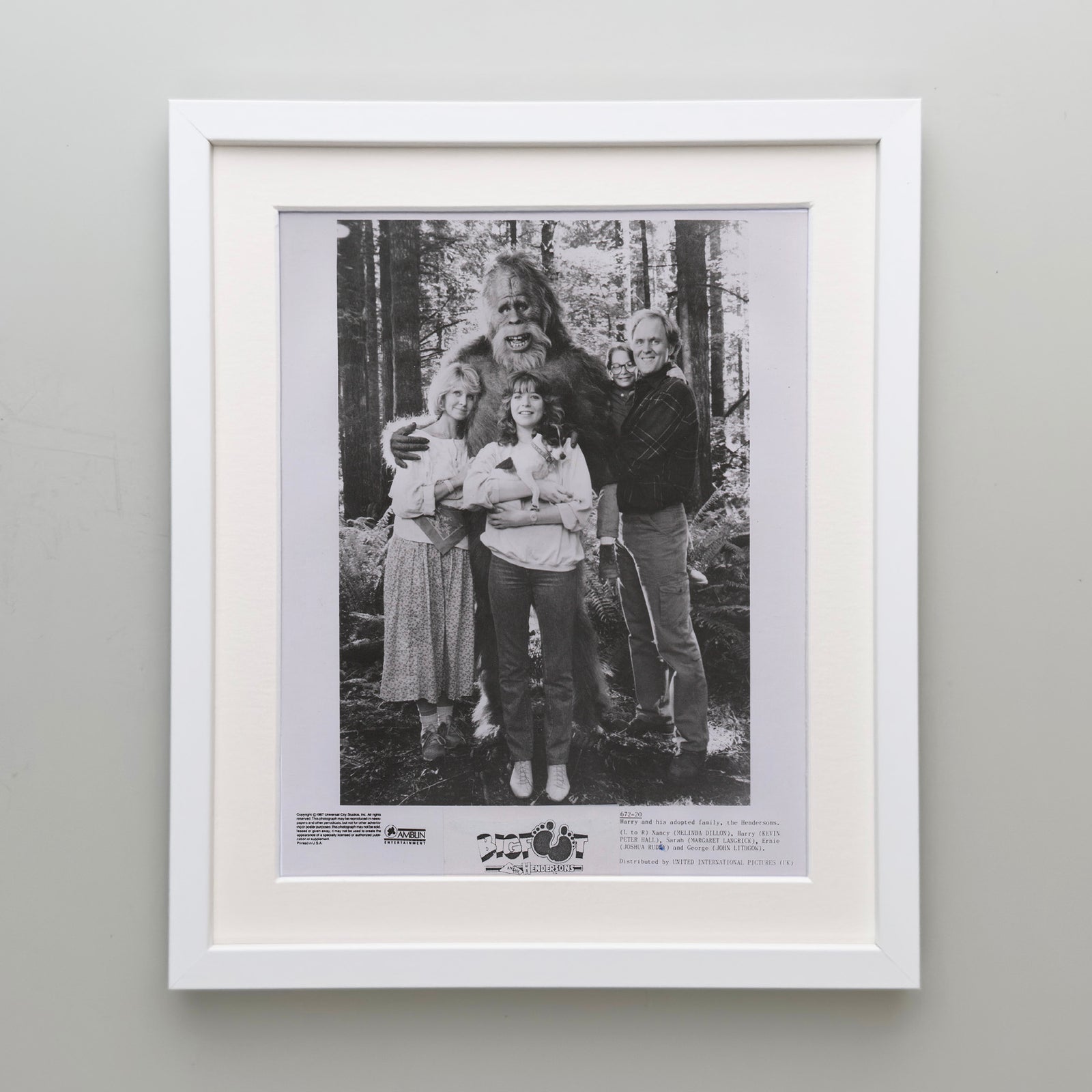 Harry and the Hendersons 1987 Film Movie Press Publicity Still Framed