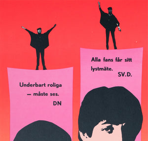 Help 1965 Swedish Film Poster - detail