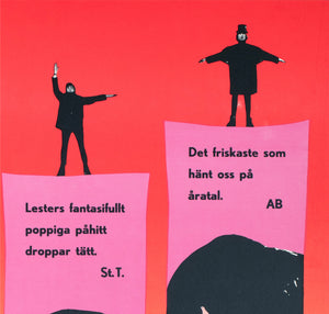 Help 1965 Swedish Film Poster - detail