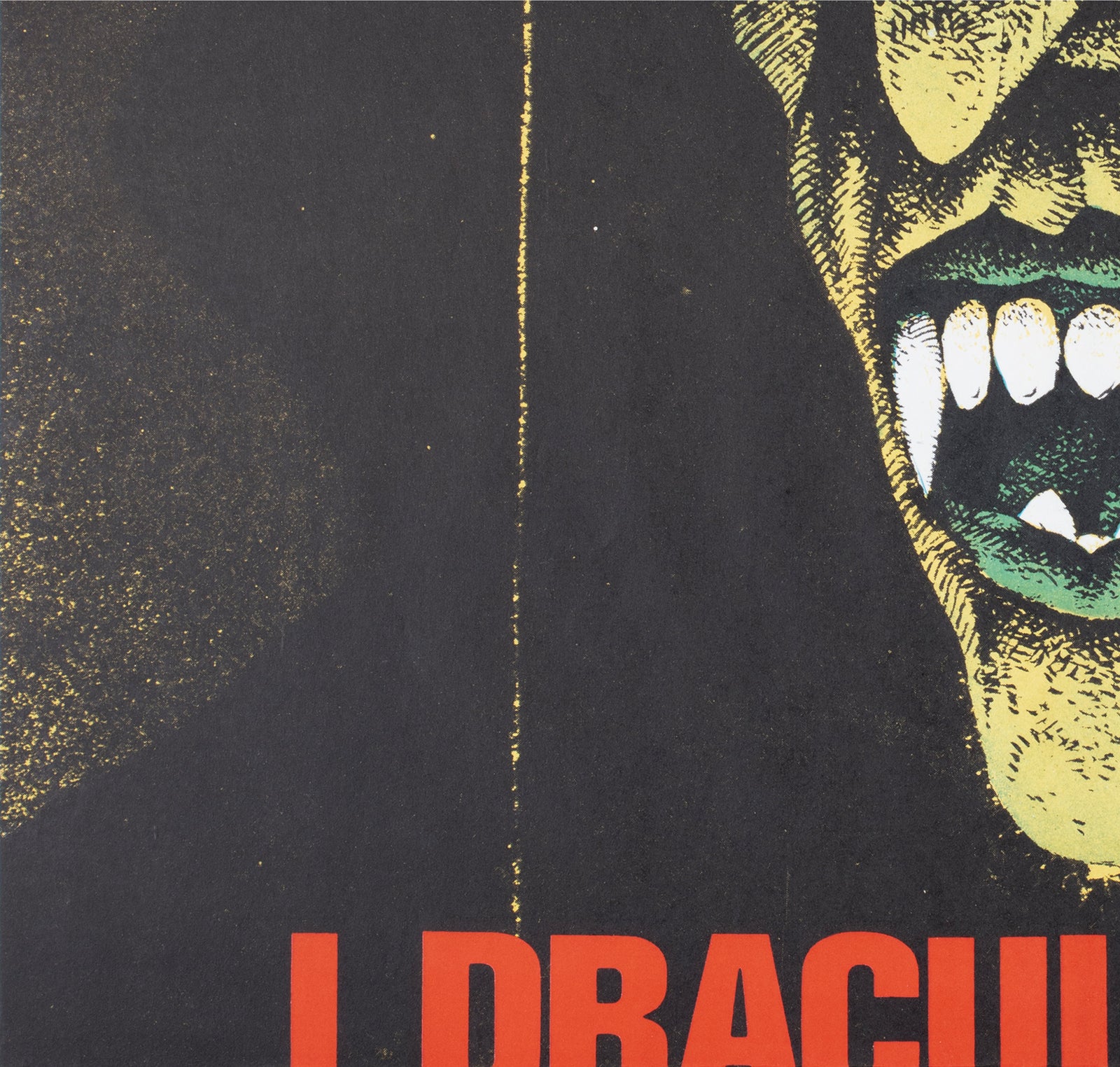 Horror of Dracula 1970 Swedish Film Poster Hans Arnold - detail