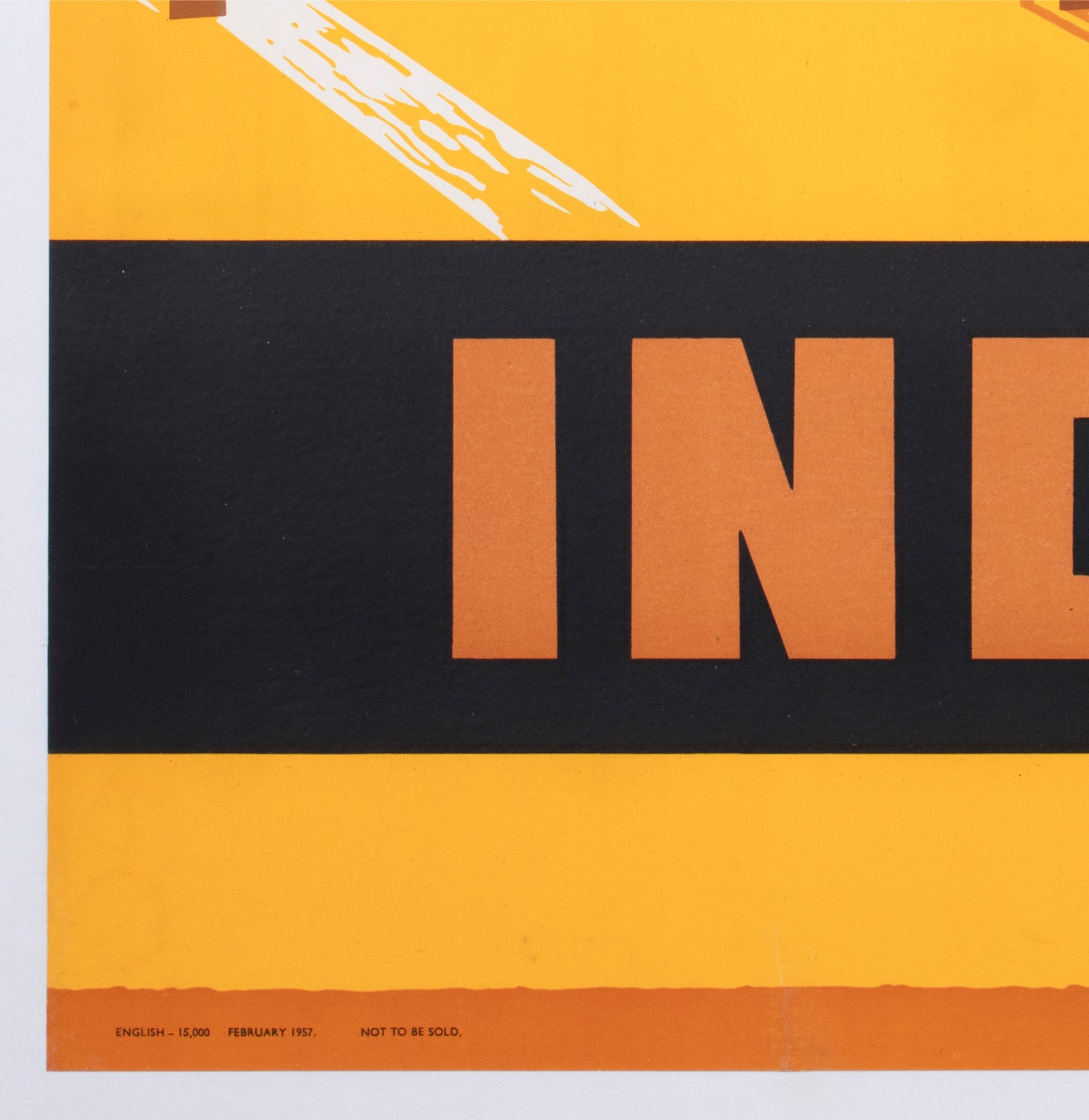 India 1957 Travel Advertising Poster - detail