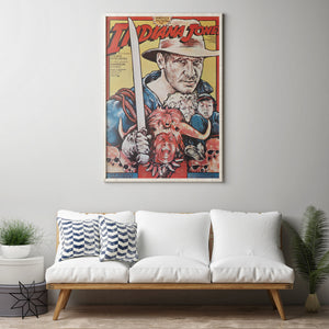 Indiana Jones and the Temple of Doom 1985 Polish B1 Film Poster Witold Dybowski