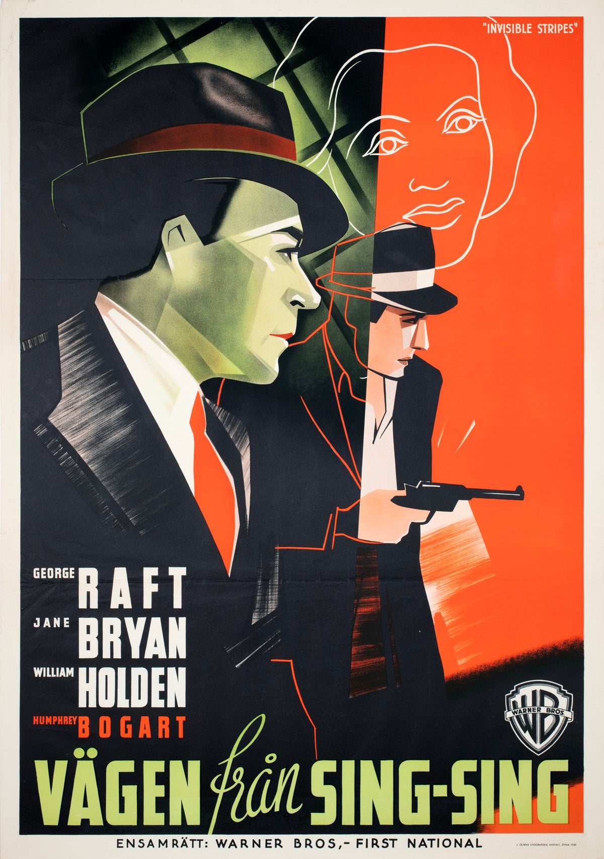 Invisible Stripes 1940 Swedish Film Poster