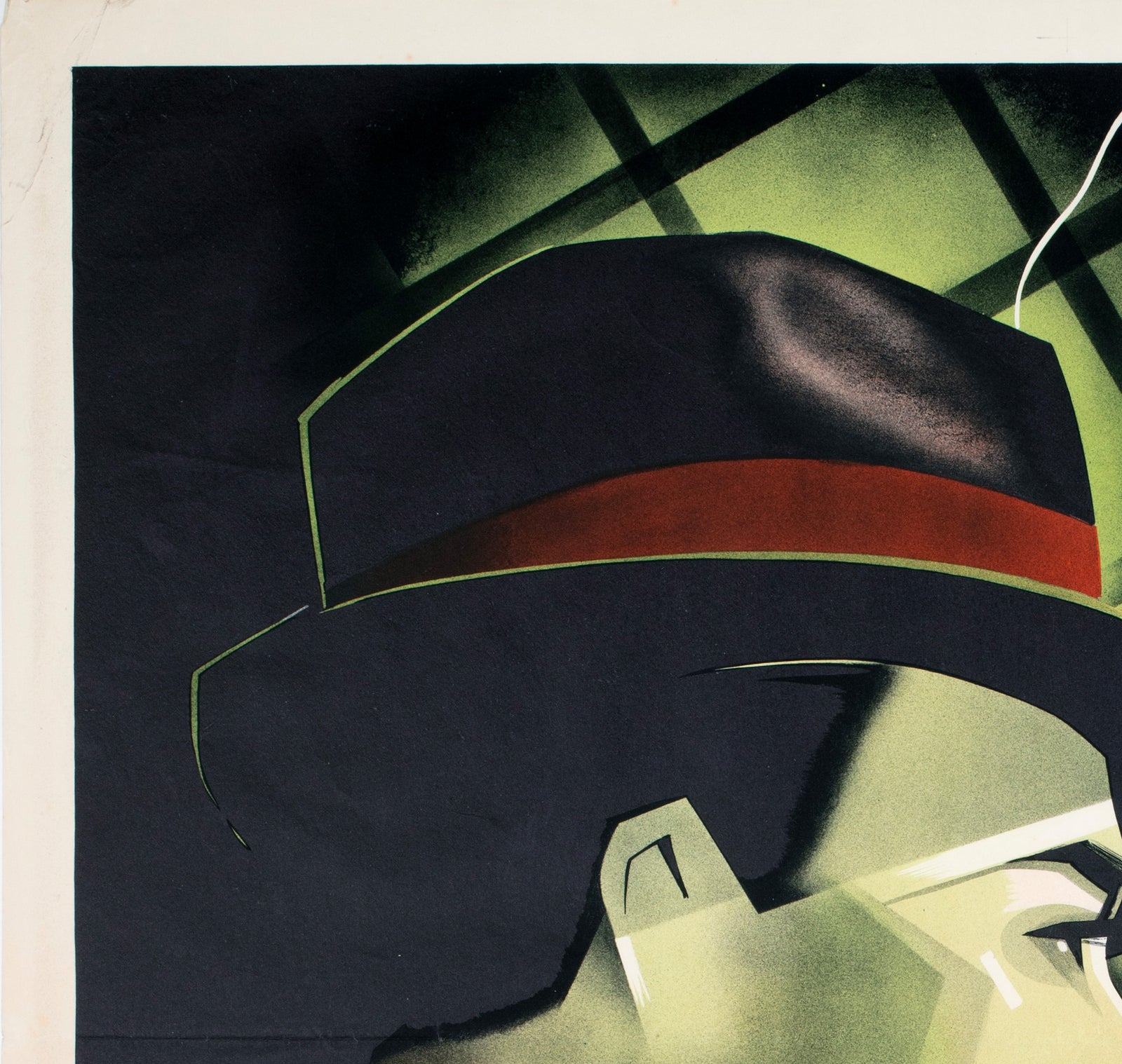 Invisible Stripes 1940 Swedish Film Poster - detail