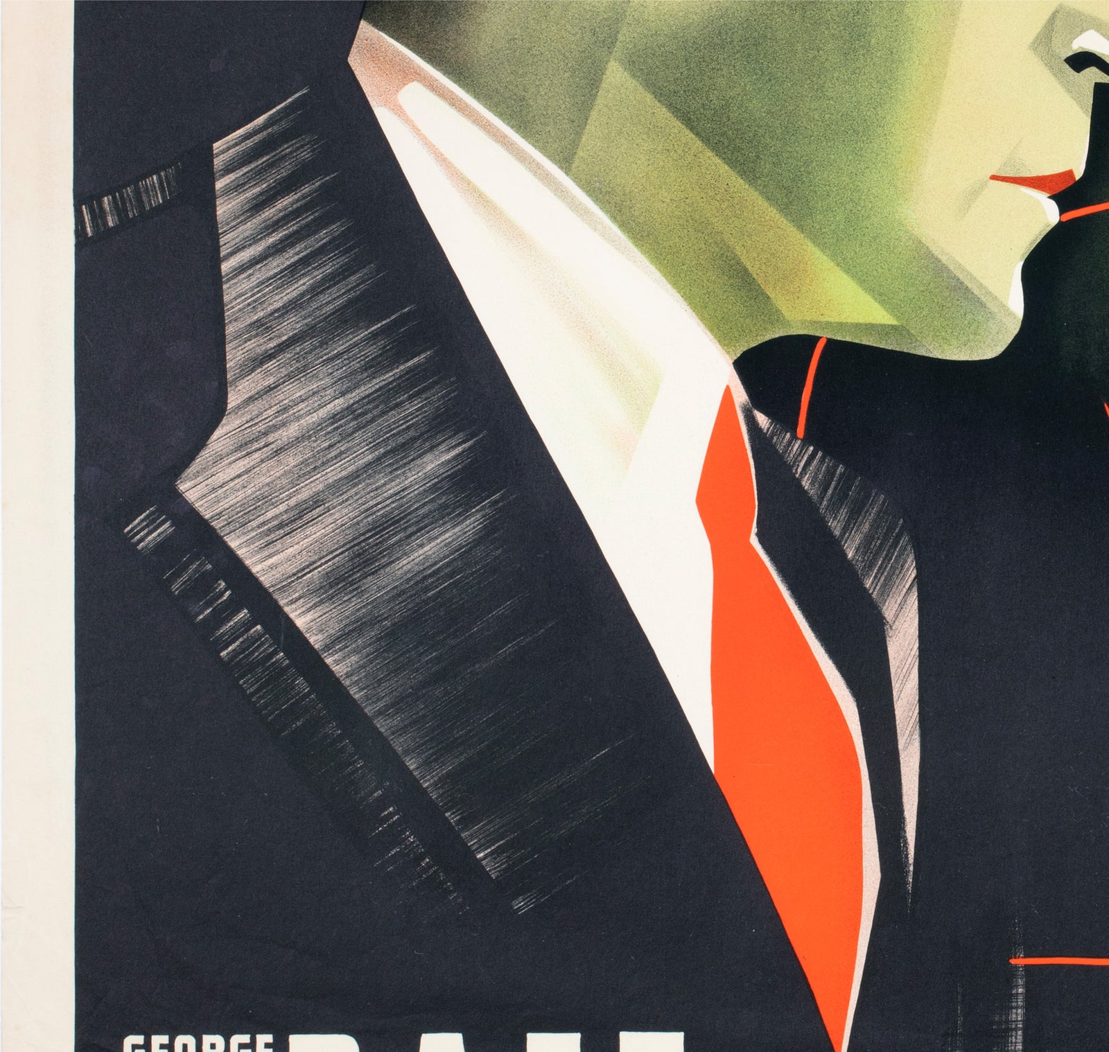 Invisible Stripes 1940 Swedish Film Poster - detail