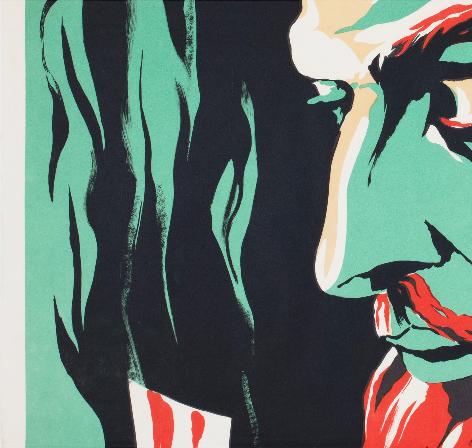 Ivan the Terrible 1945 Swedish Film Poster Nils Levin - detail