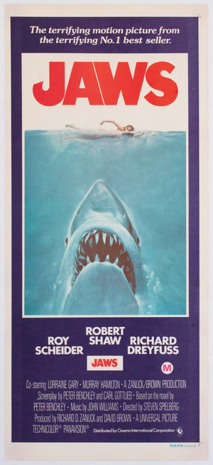 Jaws 1975 Australian Daybill Film Movie Poster Roger Kastel