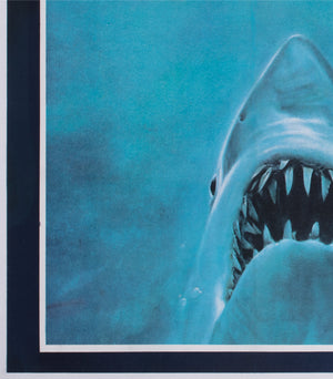 Jaws 1975 UK Quad Film Movie Poster Roger Kastel - detail