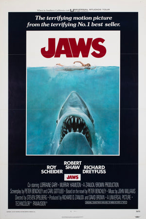 Jaws 1975 US 1 Sheet Film Movie Poster, Roger Kastel