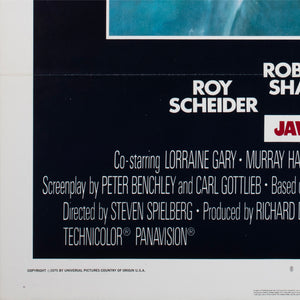 Jaws 1975 US 1 Sheet Film Movie Poster, Roger Kastel - detail