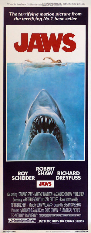 Jaws 1975 US Insert Film Poster, Roger Kastel
