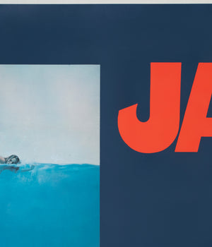 Jaws 1975 US Subway Undated Advance Film Movie Poster Roger Kastel - detail