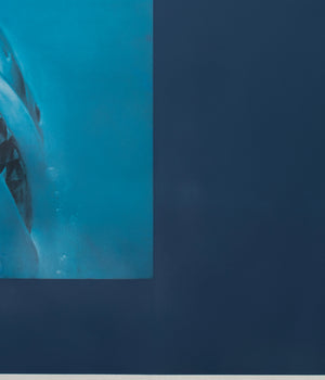 Jaws 1975 US Subway Undated Advance Film Movie Poster Roger Kastel - detail