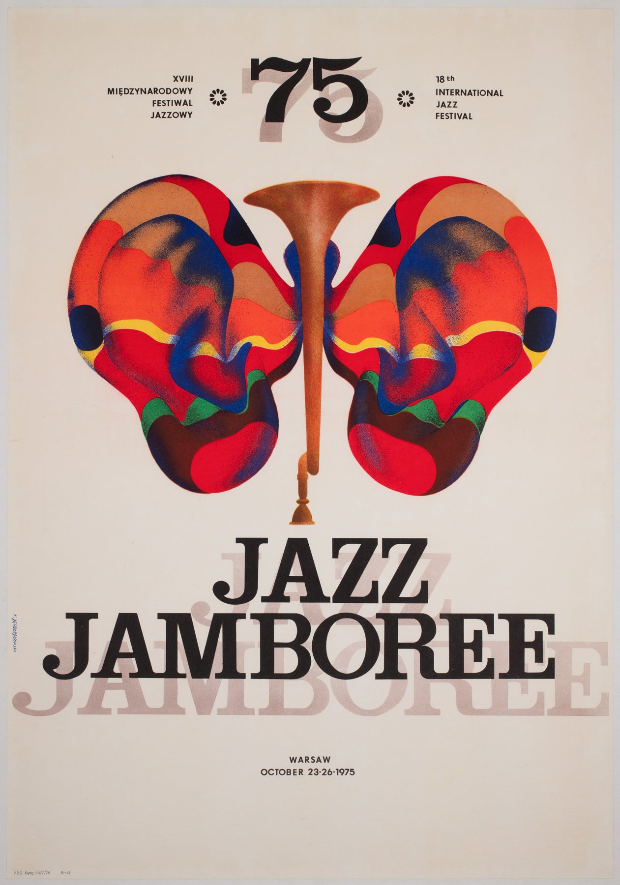 Jazz Jamboree 1975 Polish Jazz Festival Poster, Jedrzejkowski