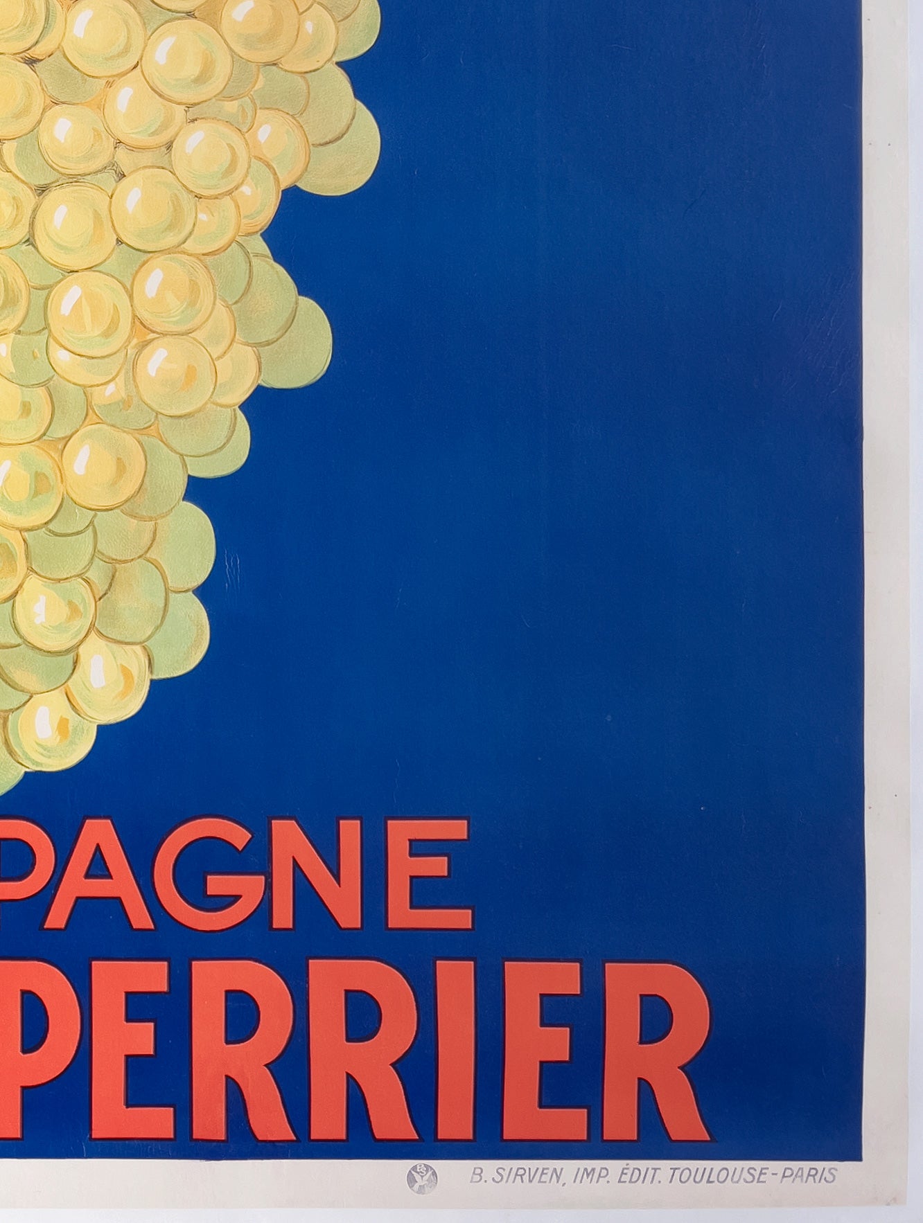 Joseph Perrier c1930 Champagne Vintage French Alcohol Poster, Joseph Stall - detail
