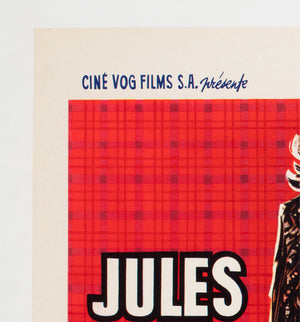 Jules and Jim 1962 Belgian Film Poster - detail