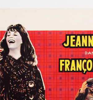 Jules and Jim 1962 Belgian Film Poster - detail