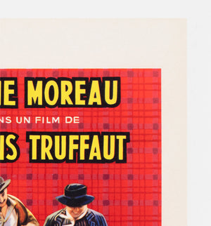 Jules and Jim 1962 Belgian Film Poster - detail