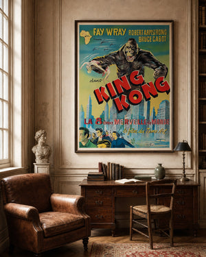 King Kong R1950s French African Moyenne Film Poster