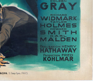 Kiss of Death 1947 French Grande Style A Film Movie Poster, Roger Soubie - detailKiss of Death 1947 French Grande Style B Film Movie Poster, Roger Soubie - detail