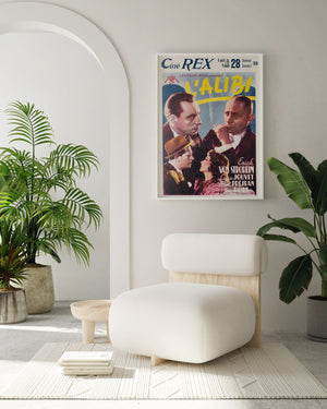 L Alibi 1938 Belgian Film Poster