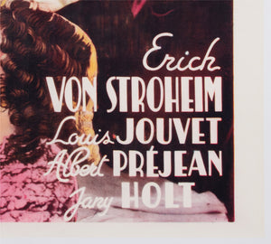 L Alibi 1938 Belgian Film Poster - detail
