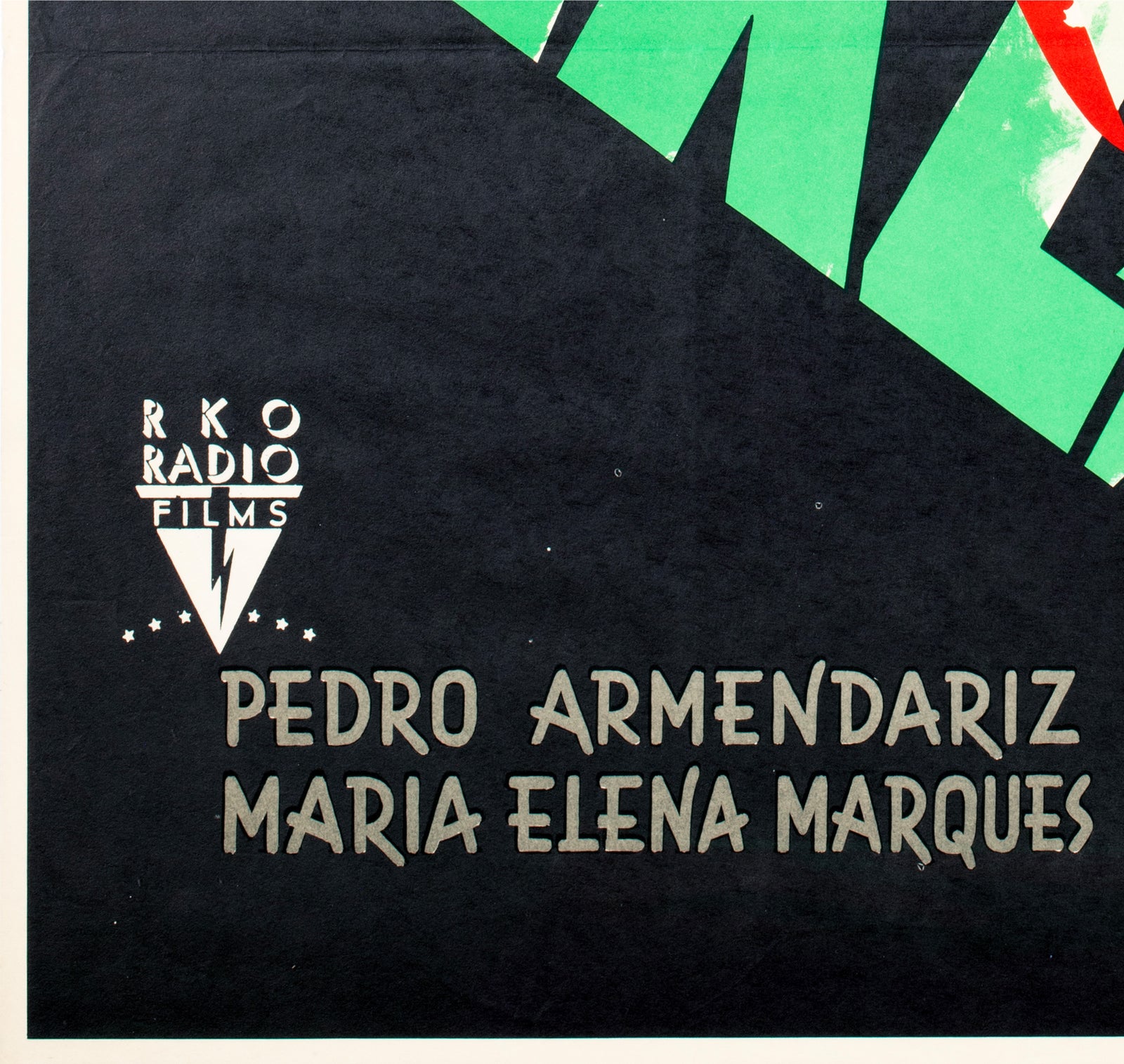 La Perla c1947 Swedish Film Poster Gösta Åberg - detail