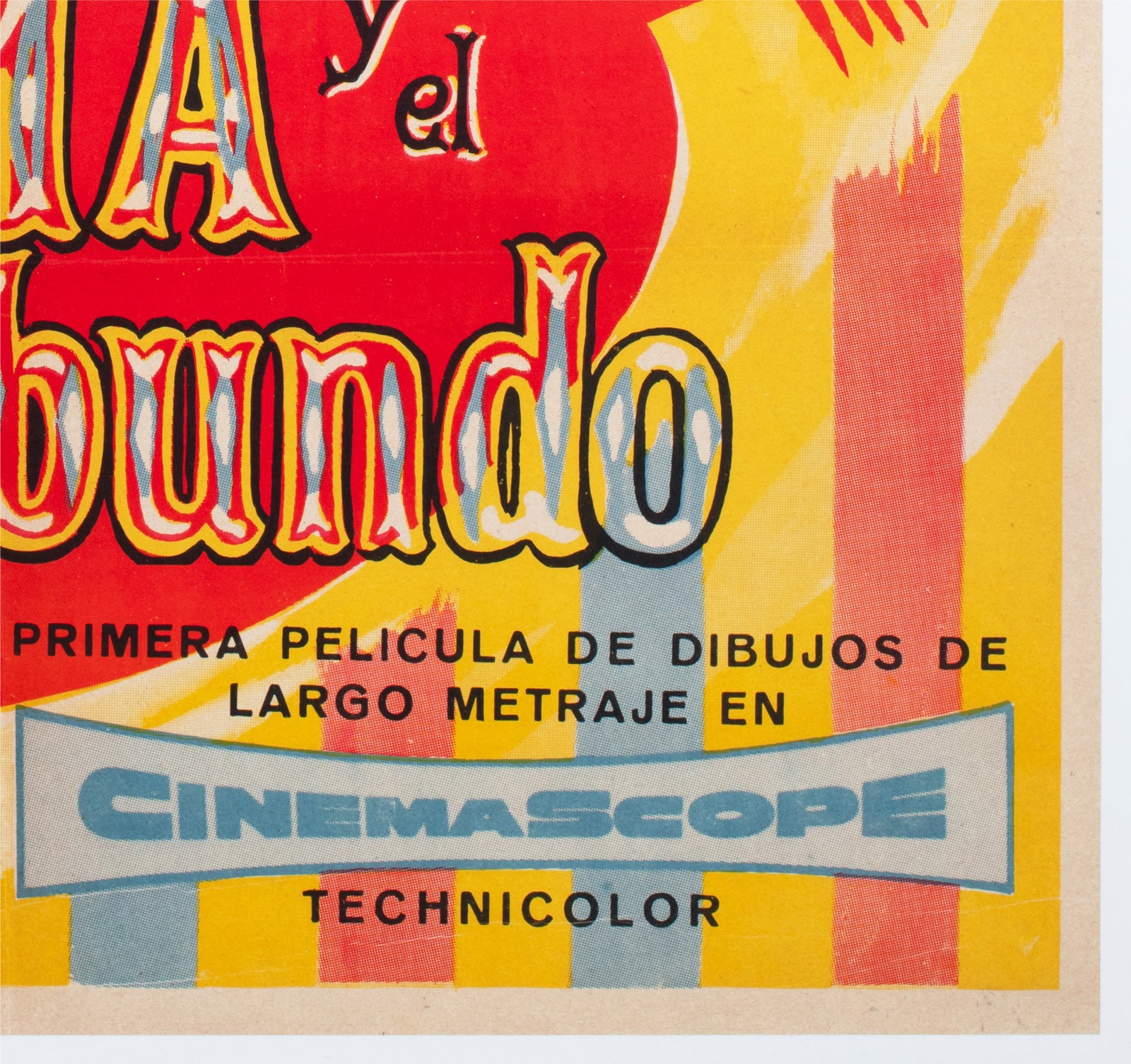 Lady and the Tramp 1957 Spanish 1 Sheet Film Movie Poster - detail