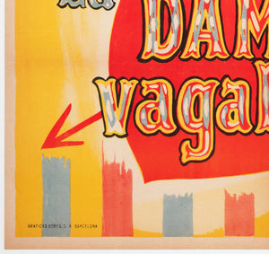 Lady and the Tramp Spanish 1 Sheet Film Movie Poster - detail