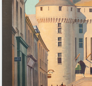 Langeais c1927 French Travel Advertising Poster Constant Duval - detail