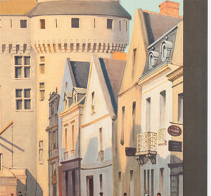 Langeais c1927 French Travel Advertising Poster Constant Duval - detail