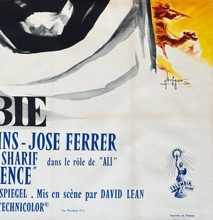 Lawrence of Arabia 1962 French Double Grande Film Movie Poster, Georges Kerfyser - detail