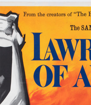 Lawrence of Arabia 1962 Pre-Oscars UK Quad Film Movie Poster, Georges Kerfyser - detail