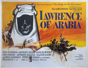 Lawrence of Arabia 1962 Pre-Oscars UK Quad Film Movie Poster, Georges Kerfyser
