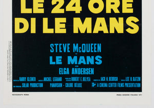 Le Mans 1971 Italian Locandina Film Movie Poster - detail