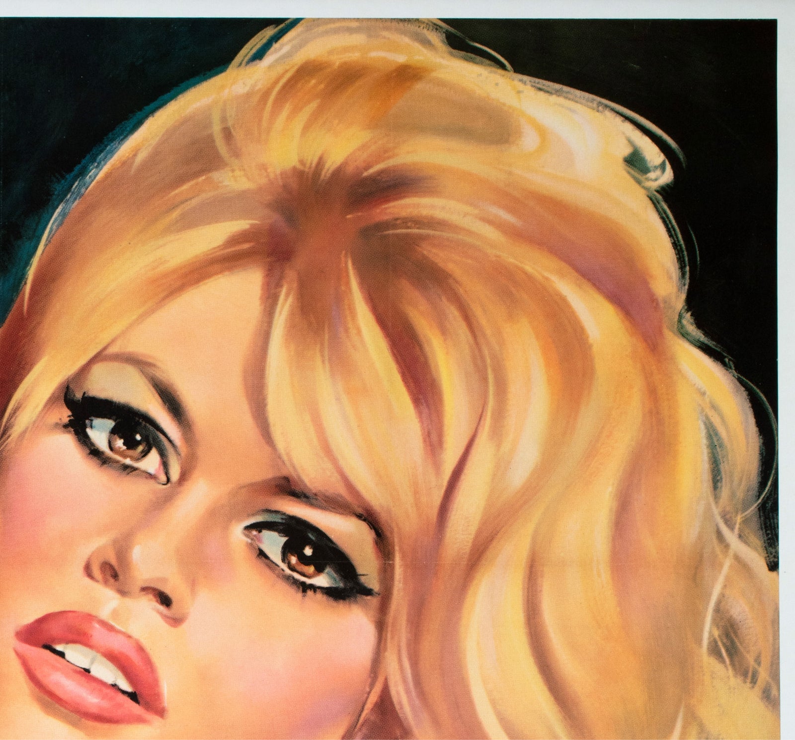 Le Mepris 1963 French Grande Film Poster Georges Allard - detail
