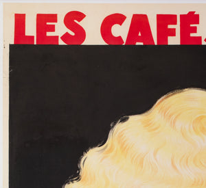 Les Cafes Jules Ferry 1935 Marseille Cafe French Advertising Poster Georges Nicolitch - detail