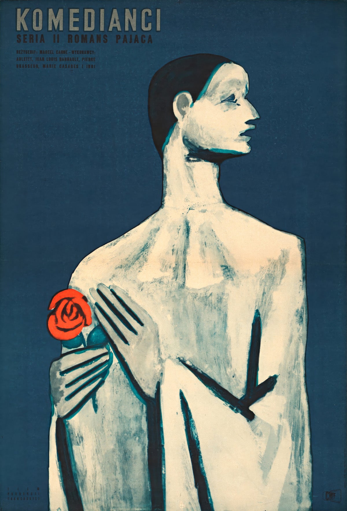 Les Enfants du Paradis 1955 Polish Blue Style A1 Film Poster Julian Palka