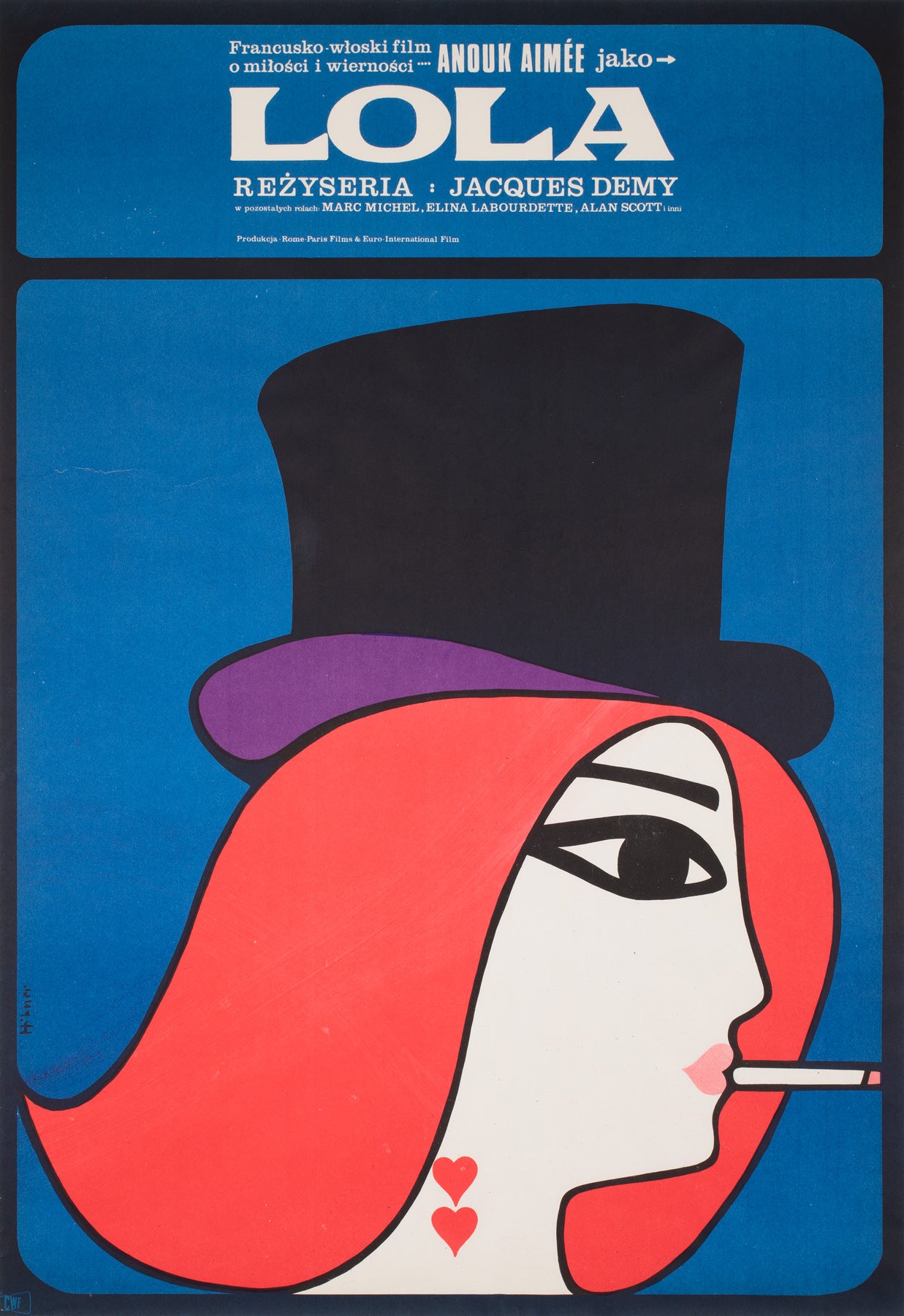 Lola 1967 Polish A1 Film Movie Poster, Maciej Hibner