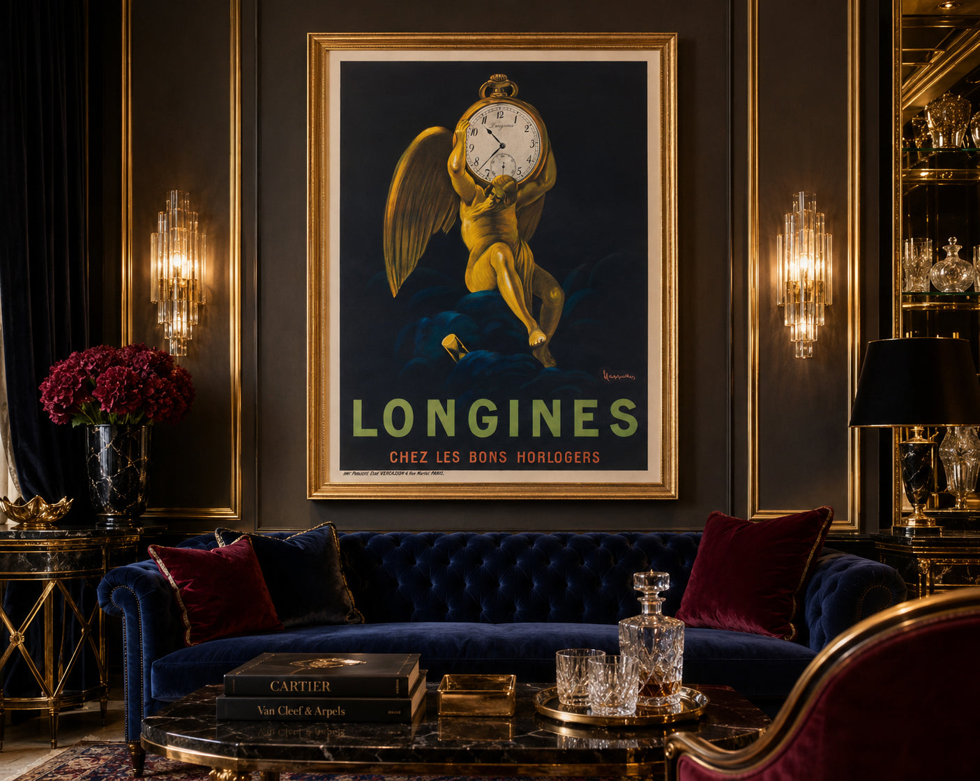Longines c1911 French Grande Advertising Poster Leonetto Cappiello