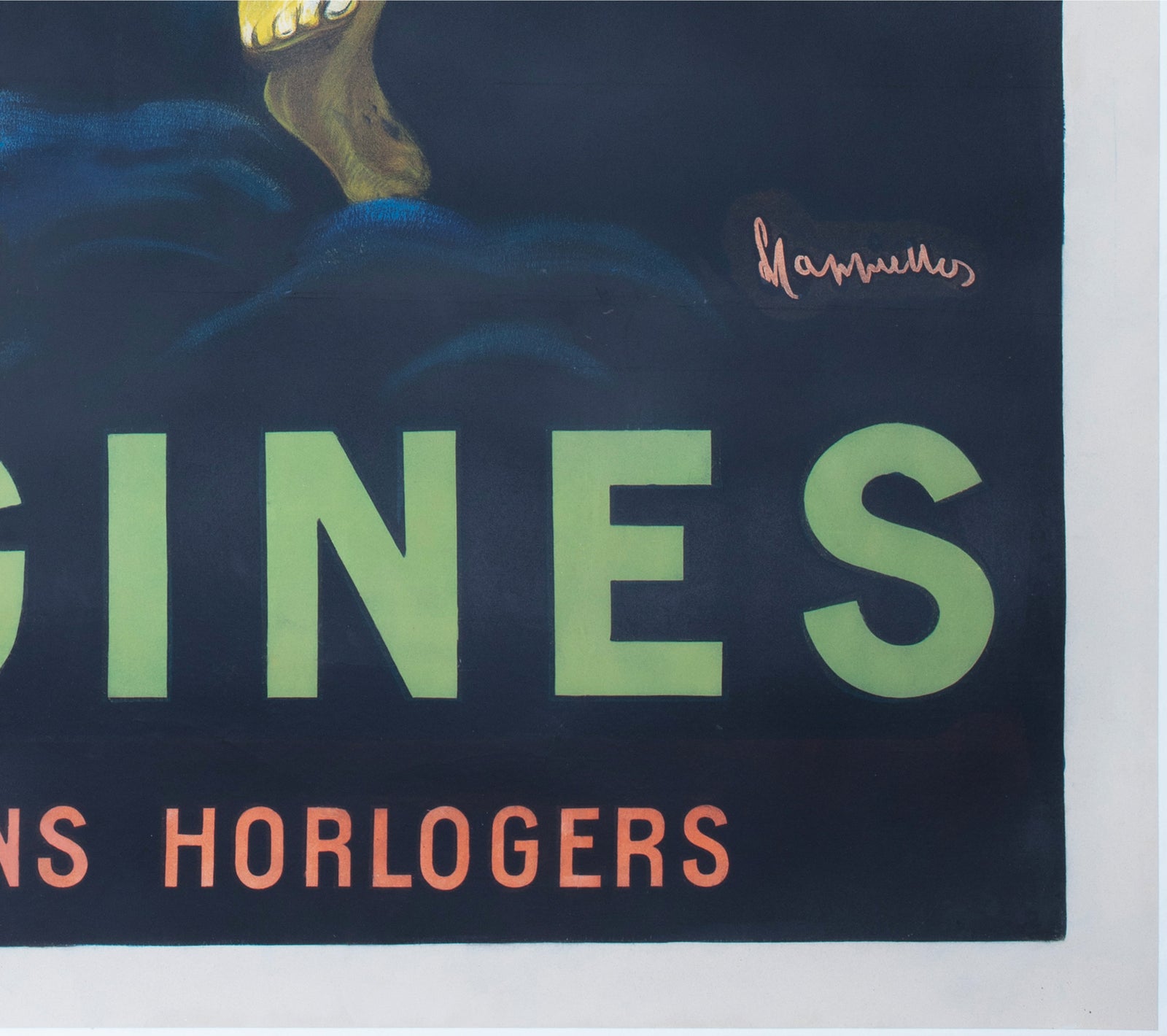 Longines c1911 French Grande Advertising Poster Leonetto Cappiello - detail