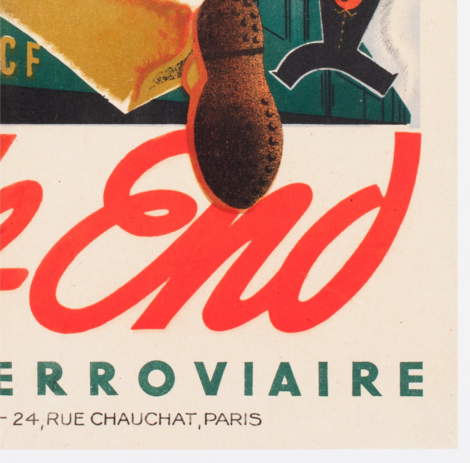 Loterie Nationale Week End 1939 SNCF Frenc Railway Lottery Poster Edgar Derouet and Charles Lesacq - detail
