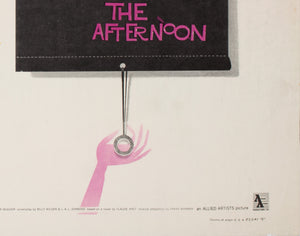 Love in the Afternoon 1957 US 1/2 Sheet Film Movie Poster, Saul Bass - detail